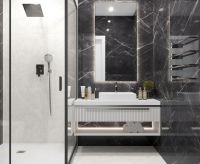 Керамогранит Laparet Zodiac темно-серый полированный 60х120 см — фото 2, Керамогранит