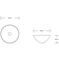 Раковина-чаша Ceruttispa 40 CR3301B СТ9601 Белая — фото 3, Раковины накладные