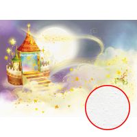 Фреска детская Ortograf Для малышей 3387 Фактура бархат FX Флизелин (3,8*2,7) Сиреневый/Желтый, Замки/Мультимедия арт-3387 (бархат FX) — фото 1, Фрески