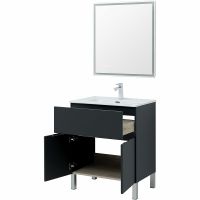 Тумба под раковину Aquanet Алвита New 70 303900 Антрацит — фото 8, Тумбы под раковину