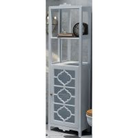 Шкаф пенал Corozo Манойр 50 SD-00000413 Белый — фото 1, Пеналы для ванной комнаты