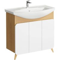 Тумба под раковину Aqwella Basic 85 BAS0108DZ Дуб золотой — фото 1, Мебель для ванной