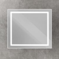 Зеркало BelBagno Kraft 90 SPC-KRAFT-900-800-SENS-AL с подсветкой Сатин с сенсорным выключателем — фото 2, Зеркала в ванную комнату