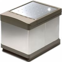 Система сортировки мусора Alveus Albio 30 2x16 L 227979 Хром — фото 1, Мусорные ведра