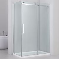 Душевой уголок Black&White Stellar Wind S208 80х100 2088010 профиль Серебристый хром стекло прозрачное — фото 1, Душевые уголки