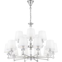 Люстра Maytoni Neoclassic Riverside MOD018PL-15CH Белая Хром — фото 1, Люстры