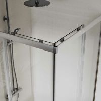 Душевой уголок Vincea City 80х80 VSS-5CT800CL профиль Хром стекло прозрачное — фото 4, Квадратные душевые уголки