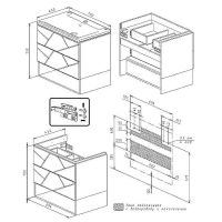 Тумба под раковину Бриклаер Кристалл 70 4627125415951 подвесная Белая — фото 9, Мебель для ванной