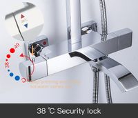 Душевая система Gappo G07 G2407-40 с термостатом Хром — фото 5, Душевые стойки