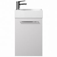 Тумба под раковину Creto Pollino 37 15-1418-1419W подвесная White — фото 1, Тумбы под раковину