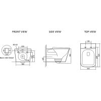 Унитаз SantiLine SL-5027 подвесной Белый с сиденьем Микролифт — фото 4, Подвесные унитазы