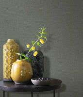 Обои RASCH Varvara 920659 Винил на флизелине (1,06*10,05) Зеленый, Рогожка — фото 2, Обои для стен