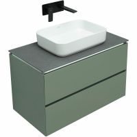 Тумба под раковину Allen Brau Infinity 85 1.21001.CGM подвесная Олива матовая — фото 7, Тумбы под раковину