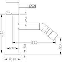 Товар: Смеситель для биде Boheme Uno 466-GM Оружейная сталь - фото 2 Смеситель для биде Boheme Uno 466-GM Оружейная сталь — фото 2, Смесители