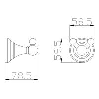 Двойной крючок Rav Slezak Morava MKA0102 Хром — фото 2, Крючки для полотенец