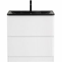 Тумба под раковину BelBagno 100 ALBANO-1000-2C-PIA-BL Bianco Lucido — фото 2, Тумбы под раковину