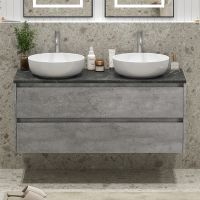 Тумба под раковину BelBagno Kraft 120 KRAFT-1200-2C-SO-2-CG подвесная Cemento Grigio — фото 15, Тумбы под раковину