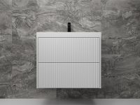 Тумба под раковину Style Line Стокгольм 70 ЛС-00002313 подвесная Белый рифленый софт — фото 2, Мебель для ванной