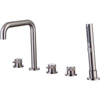 Смеситель на борт ванны Allen Brau Priority 5.31007-BN Брашированный никель — фото 1, Смесители на борт ванны