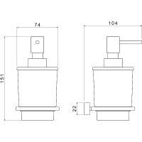 Дозатор для жидкого мыла Timo Torne 43139/00 Хром — фото 2, Дозаторы