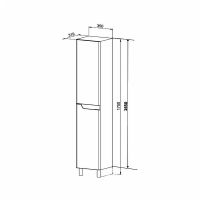 Шкаф пенал Orange Milano PM35-05KU Белый — фото 8, Пеналы для ванной комнаты