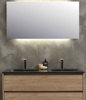 Смеситель для раковины GPD Gildo MLB165-S-R Черный матовый Розовое золото — фото 9, Смесители