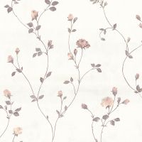 Обои Prima Italiana Monte Rosa 80674 Винил на флизелине (1,06*10) Белый/Розовый, Цветы/Орнамент — фото 1, Обои для стен