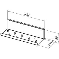 Металлическая полка Aquanet Магнум 30 334113 Сталь браш — фото 17, Полки для ванной и душа