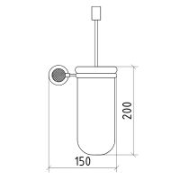 Ершик для унитаза Boheme Royal Cristal 10933-G-B Золото — фото 3, Ершики для унитаза