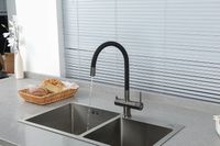 Смеситель для кухни Gappo G4398-39 Оружейная сталь Черный — фото 11, Смесители