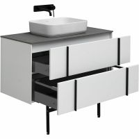 Тумба под раковину Allen Brau Reality 100 1.32007.WM подвесная Белая матовая — фото 46, Тумбы под раковину