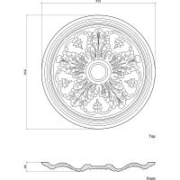 Розетка потолочная Европласт 1.56.034 512x49x512 мм — фото 3, Колонны