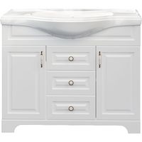 Тумба под раковину 1MarKa Прованс 105Н У94489 Белая глянцевая — фото 1, Мебель для ванной