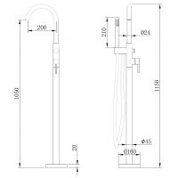 Товар: Смеситель для ванны Abber Wasser Kreis AF8115RG Розовое золото - фото 3 Смеситель для ванны Abber Wasser Kreis AF8115RG Розовое золото — фото 3, Смесители
