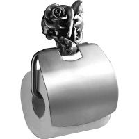 Держатель туалетной бумаги Art&Max Rose AM-B-0919-T с крышкой Серебро — фото 1, Держатели туалетной бумаги