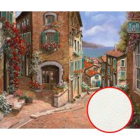 Фреска Ortograf Городской пейзаж живопись 11659 Фактура флок FLK Флизелин (3,2*2,7) Коричневый/Разноцветный, Город/Пейзаж/Живопись — фото 1, Фрески