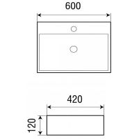 Раковина Grossman 60 GR-3036 Белая — фото 5, Раковины накладные