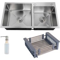 Кухонная мойка Ростовская Мануфактура Сантехники 78 MR-7843 Нержавеющая сталь — фото 1, Кухонные мойки