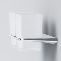 Стакан для зубных щеток AM.PM Inspire 2.0 A50A343400 двойной Хром Белый — фото 3, Стаканы для зубных щеток
