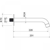 Излив для смесителя Aquatek Европа AQ1341CR Хром — фото 2, Комплектующие для душевого оборудования