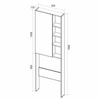 Шкаф пенал 1MarKa Gaula 60Н У92518 над унитазом White — фото 6, Пеналы для ванной комнаты
