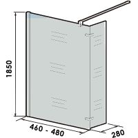 Душевая перегородка WeltWasser WW400 50G+30G 10000006434 профиль Хром стекло прозрачное — фото 5, Душевые перегородки