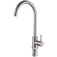 Смеситель для кухни Ростовская Мануфактура Сантехники SUS124-017FL Нержавеющая сталь — фото 1, Смесители