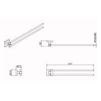 Товар: Полотенцедержатель Azario Rina AZ-87002A поворотный Хром - фото 2 Полотенцедержатель Azario Rina AZ-87002A поворотный Хром — фото 2, Полотенцедержатели
