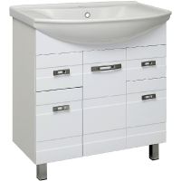 Тумба под раковину Runo Турин 85 УТ000002095 Белая — фото 1, Тумбы под раковину