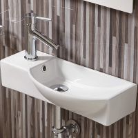 Раковина WeltWasser Aisbach 7945 GL-WT L 45 10000008690 Белая глянцевая — фото 1, Мини-раковины