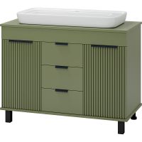 Тумба с раковиной Brevita Enfida 100 УТ000022697 Зеленая матовая — фото 1, Мебель для ванной