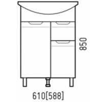 Товар: Тумба под раковину Corozo Лея 60 Z1 SD-00001491 Белая - фото 4 Тумба под раковину Corozo Лея 60 Z1 SD-00001491 Белая — фото 4, Мебель для ванной