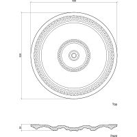 Розетка потолочная Европласт 1.56.002 520x35x520 мм — фото 3, Колонны