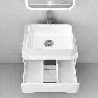 Тумба под раковину Jorno Bosko 60 Bos.01.60/P/W подвесная Белая — фото 3, Мебель для ванной